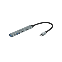 DEVIA Lite1 USB-C Hub 4 in 1 (Dark Grey)