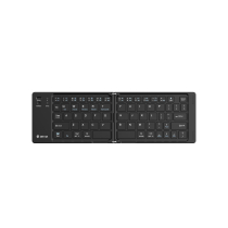 DEVIA Pro1 Foldable Bluetooth Keyboard with Touchscreen Touchpad QWERTY (Black)