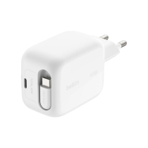 BELKIN USB-C GaN Wall Charger with Retractable Cable (45W)