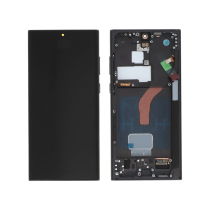 Complete Screen Black Galaxy S22 Ultra (S908) (Soft OLED)