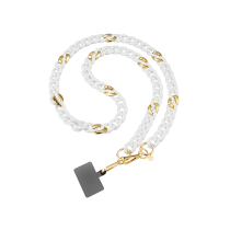 FAIRPLAY Long Chain 120cm GIULIA (White/Gold)