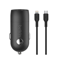 BELKIN Car Charger Combo USB-C (30W) + Lightning Cable 1m