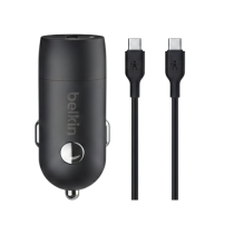 BELKIN Combo Car Charger USB-C (30W) + USB-C Cable 1m
