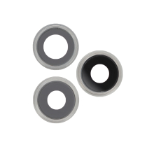 Rear Camera Lens with Frame iPhone 12 Pro Max (Silver)