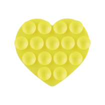 Suction Cup Holder Heart (Yellow)