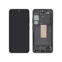 Complete Screen Black Galaxy S23 (S911B) (With frame)