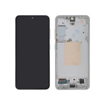 Complete Screen Silver Galaxy S24 (S921B) (With frame)