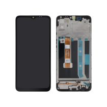 Complete Screen Black Oppo A15 (With Frame)