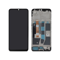Complete Screen Black Oppo A16s (With frame) (ReLife)