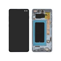 Complete Screen Blue Galaxy S10+ (G975F) (With frame)