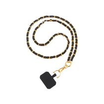 FAIRPLAY Phone lanyard Leather 120cm DALIA (Black)