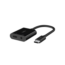 Belkin USB-C to USB-C and 3.5mm Jack Adapter (Black)