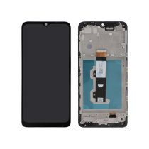 Complete Screen Black Moto E22 (With frame)