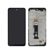 Complete Screen Black Moto G22 (With frame)