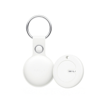 MiLi Tracker Bluetooth MiTag Duo + Leather Case (White)