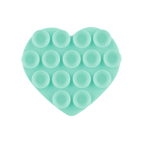 Suction Cup Holder Heart (Turquoise Green)
