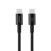 FAIRPLAY Cable 60W USB-C to USB-C 2m (Black)