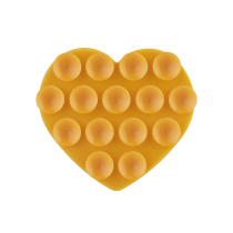 Suction Cup Holder Heart (Orange)