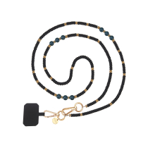 FAIRPLAY Phone Lanyard Iris 120 cm (Black Beads)