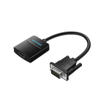 VENTION VGA to HDMI Converter with Female Micro USB + Audio Port 0.15m (Black)